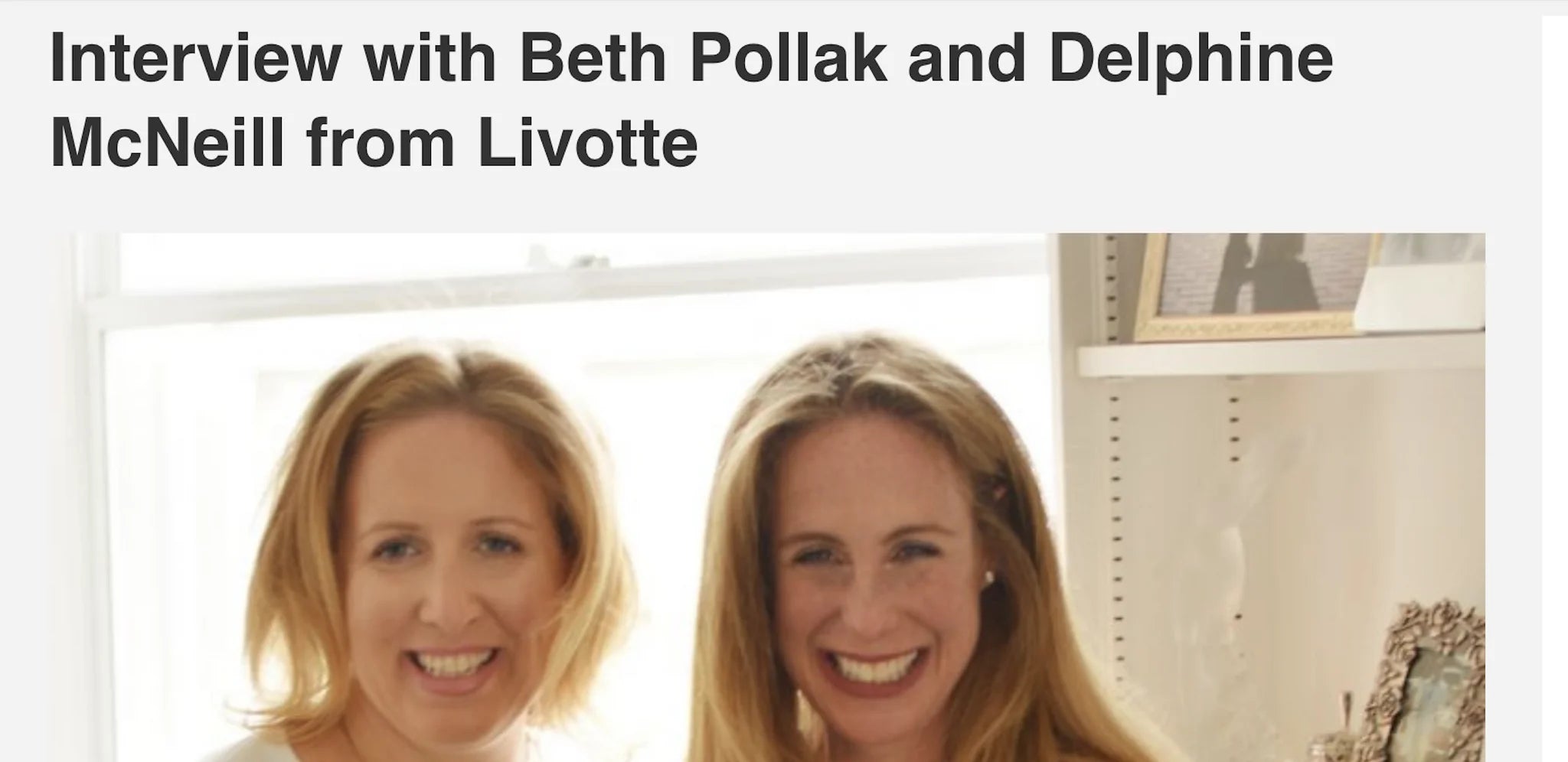 Interview Beth & Delphine Livotte