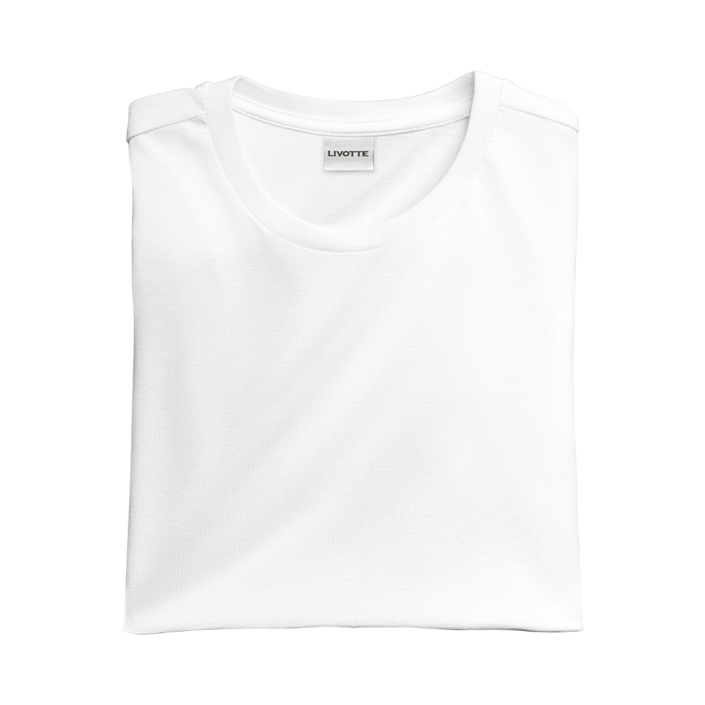 Livotte  folded organic cotton T-shirt in white