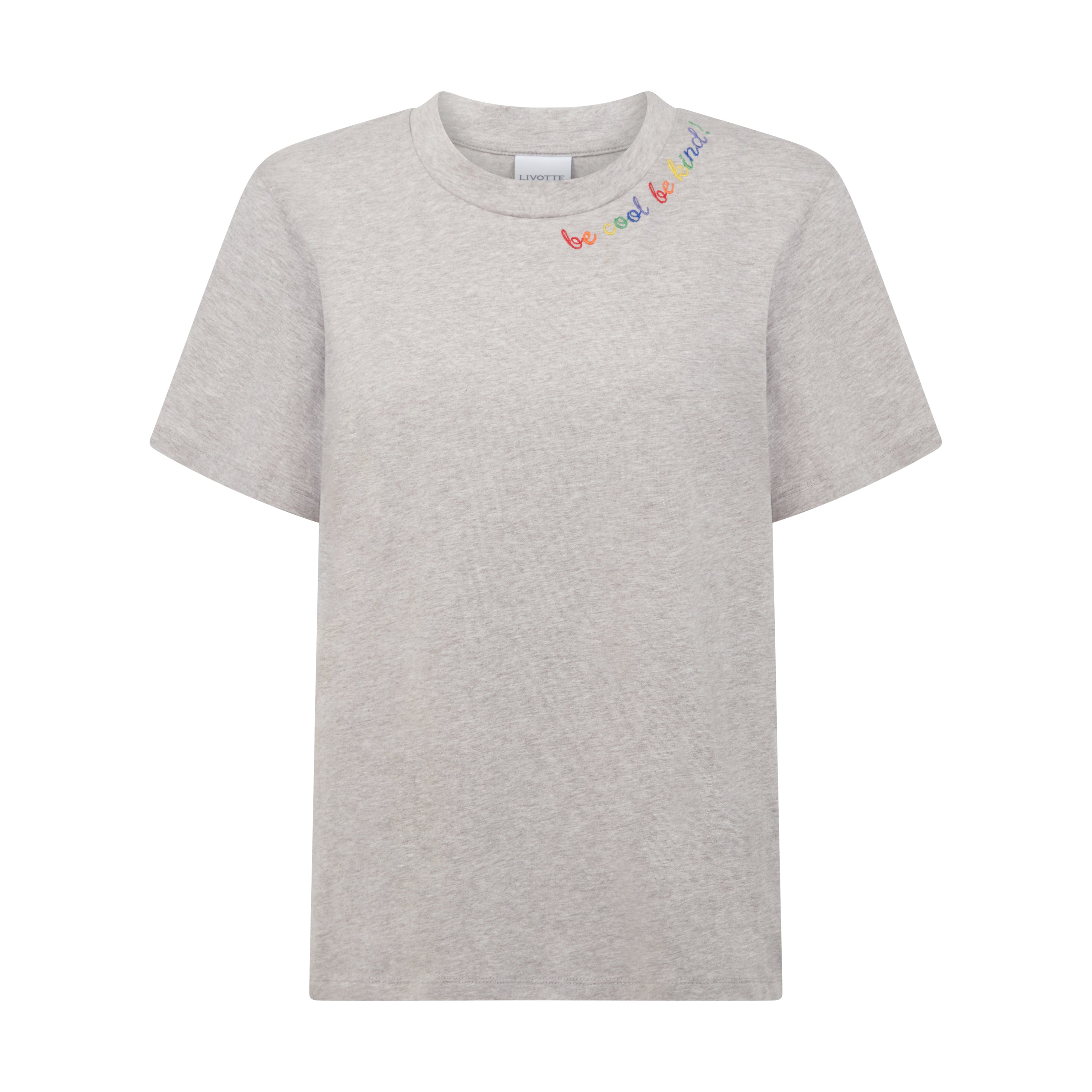 【CPGN STUDIO】Smile Life Embroidery Short Sleeve T-shirt Chin Studio Women's Medium T-Shirt Top Short Sleeve Black