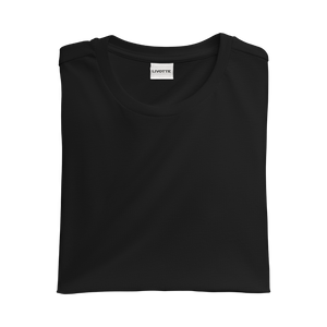 Livotte  folded organic cotton T-shirt in black color