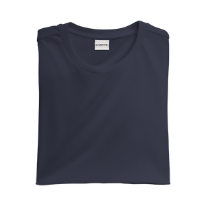 Livotte  folded organic cotton T-shirt in navy color